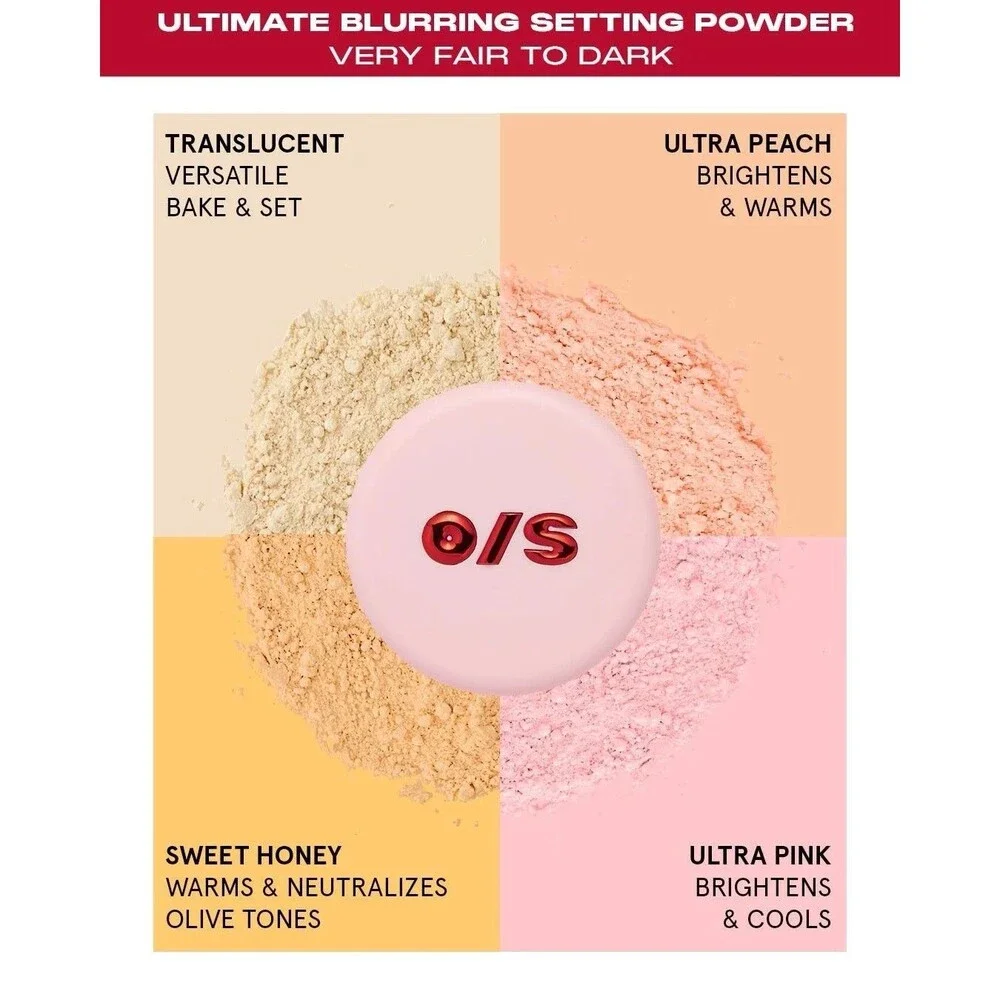 One/Size Ultimate Blurring Setting Powder in Ultra Pink - Full Size 1.2 oz - NEW